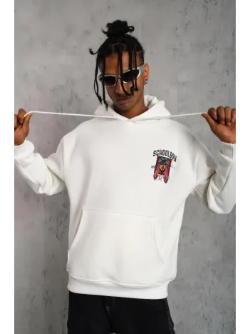 Erkek SCHOOL BOY Baskılı Kapüşonlu Sweat - Beyaz Erkek SCHOOL BOY Baskılı Kapüşonlu Sweat - Beyaz