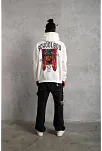 Erkek School Boy Baskılı Kapüşonlu Sweat - Beyaz