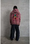 Erkek School Boy Baskılı Kapüşonlu Sweat - Gül Kurusu