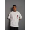 Erkek Sırt Baskılı A Kalite Oversize T-shirt - Beyaz Erkek Sırt Baskılı A Kalite Oversize T-shirt - Beyaz