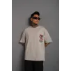 Erkek Sırt Baskılı A Kalite Oversize T-shirt - Gri Erkek Sırt Baskılı A Kalite Oversize T-shirt - Gri