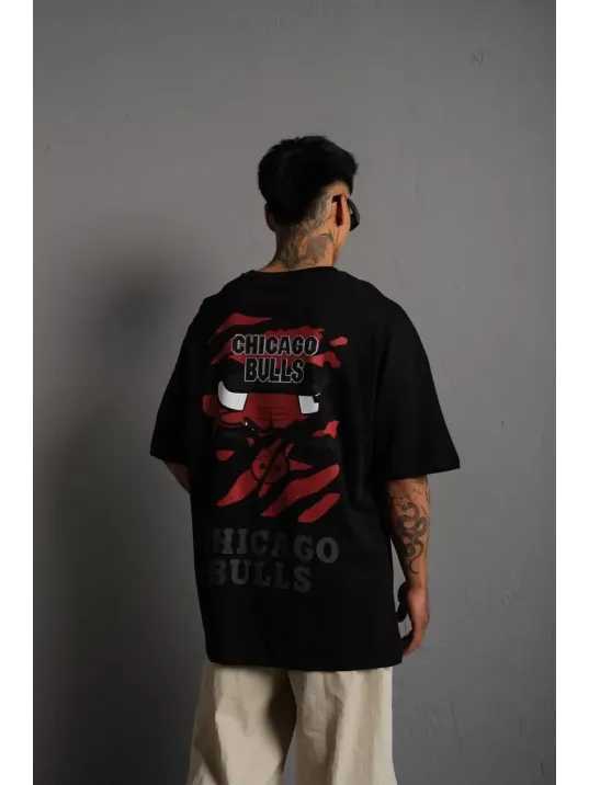 Erkek Sırt Baskılı A Kalite Oversize T-shirt - Siyah Erkek Sırt Baskılı A Kalite Oversize T-shirt - Siyah