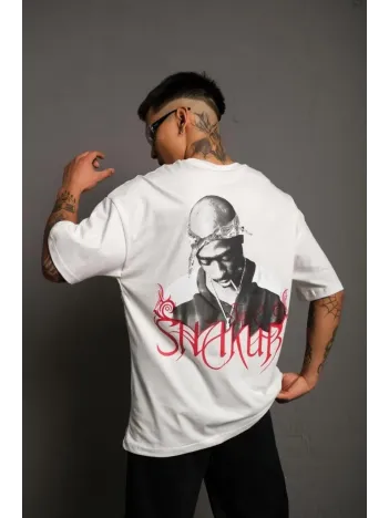 Erkek Oversize Tişört – Beyaz 24/1 Penye Kumaş, Bisiklet Yaka, Ön & Arka Baskılı, Streetwear Tarzı Rahat Büyük Kalıp T-Shirt- Beyaz Erkek Oversize Tişört – Beyaz 24/1 Penye Kumaş, Bisiklet Yaka, Ön & Arka Baskılı, Streetwear Tarzı Rahat Büyük Kalıp T-Shirt- Beyaz