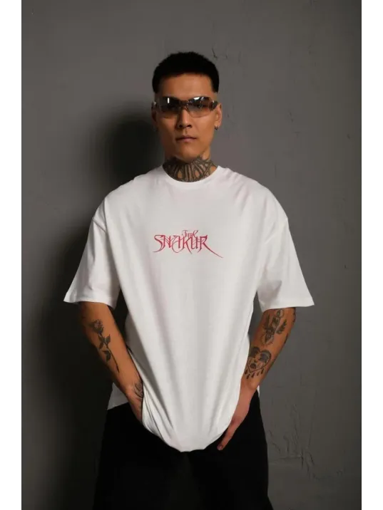 Erkek Oversize Tişört – Beyaz 24/1 Penye Kumaş, Bisiklet Yaka, Ön & Arka Baskılı, Streetwear Tarzı Rahat Büyük Kalıp T-Shirt- Beyaz Erkek Oversize Tişört – Beyaz 24/1 Penye Kumaş, Bisiklet Yaka, Ön & Arka Baskılı, Streetwear Tarzı Rahat Büyük Kalıp T-Shirt- Beyaz