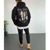 Erkek Kapşonlu Sweatshirt – Oversize Üç İplik Şardonlu Hoodie, “Other Lives” Ön & Arka Baskılı, Kanguru Cepli, Kışlık Rahat Günlük Stil - Siyah Erkek Kapşonlu Sweatshirt – Oversize Üç İplik Şardonlu Hoodie, “Other Lives” Ön & Arka Baskılı, Kanguru Cepli, Kışlık Rahat Günlük Stil - Siyah