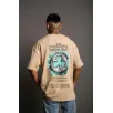 Erkek Sırt Baskılı T-shirt - Bej Erkek Sırt Baskılı T-shirt - Bej