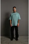Erkek Oversize Baskılı Tişört – Golf Gtı Retro Araba Desenli, Ön & Arka Dijital Baskı, Sokak Modası Stil - Mint Yeşili
