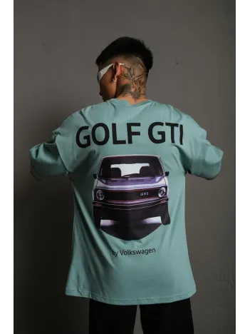 Erkek Oversize Baskılı Tişört – Golf GTI Retro Araba Desenli, Ön & Arka Dijital Baskı, Sokak Modası Stil - Mint Yeşili Erkek Oversize Baskılı Tişört – Golf GTI Retro Araba Desenli, Ön & Arka Dijital Baskı, Sokak Modası Stil - Mint Yeşili