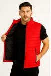 Erkek Şişme Fermuarlı Yelek Su İtici Kapitone Astarlı Kumaş Cepli Hafif Kışlık Spor Rahat Kalıp - Kırmızı Erkek Şişme Fermuarlı Yelek Su İtici Kapitone Astarlı Kumaş Cepli Hafif Kışlık Spor Rahat Kalıp - Kırmızı