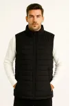 Erkek Şişme Fermuarlı Yelek Su İtici Kapitone Astarlı Kumaş Cepli Hafif Kışlık Spor Rahat Kalıp - Siyah Erkek Şişme Fermuarlı Yelek Su İtici Kapitone Astarlı Kumaş Cepli Hafif Kışlık Spor Rahat Kalıp - Siyah
