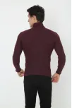 Erkek Tam Boğazlı Fitilli Likrali Koşkorse Badi - Bordo