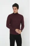 Erkek Tam Boğazlı Fitilli Likrali Koşkorse Badi - Bordo