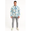 Erkek Tam Fermuarlı Desenli Polar Sweat Lightning Desen Yakalı, Uzun Kollu, Oversize Rahat Kalıp - Beyaz Erkek Tam Fermuarlı Desenli Polar Sweat Lightning Desen Yakalı, Uzun Kollu, Oversize Rahat Kalıp - Beyaz