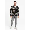 Erkek Tam Fermuarlı Desenli Polar Sweat – Siyah Multicolor Figür Desen Yakalı, Uzun Kollu, Oversize Rahat Kalıp- Siyah Erkek Tam Fermuarlı Desenli Polar Sweat – Siyah Multicolor Figür Desen Yakalı, Uzun Kollu, Oversize Rahat Kalıp- Siyah