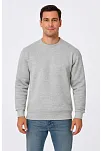 Erkek Üç İplik Düz Bisiklet Yaka Sweatshirt - Gri