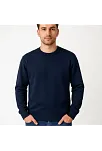 Erkek Üç İplik Düz Bisiklet Yaka Sweatshirt - Lacivert