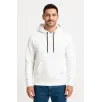 Erkek Üç İplik Kapüşonlu Kanguru Cepli SweatShirt hoodie - Beyaz