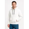 Erkek Üç İplik Kapüşonlu Kanguru Cepli SweatShirt hoodie - Beyaz