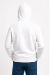 Erkek Üç İplik Kapüşonlu Kanguru Cepli Sweatshirt Hoodie - Beyaz