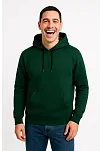 Erkek Üç İplik Kapüşonlu Kanguru Cepli Sweatshirt Hoodie - Haki