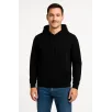 Erkek Üç İplik Kapüşonlu Kanguru Cepli SweatShirt hoodie - Siyah
