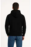 Erkek Üç İplik Kapüşonlu Kanguru Cepli Sweatshirt Hoodie - Siyah