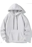 Kadın Uzun Kol Kapşonlu Basic Sweatshirt Hoodie - Gri