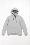 Kadın Uzun Kol Kapşonlu Basic Sweatshirt Hoodie - Gri