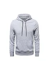 Erkek Uzun Kol Kapşonlu Basic Sweatshirt Hoodie - Gri