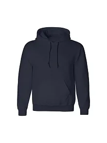 Erkek Uzun Kol Kapşonlu Basic Sweatshirt Hoodie - Lacivert