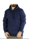 Erkek Uzun Kol Kapşonlu Basic Sweatshirt Hoodie - Lacivert
