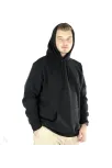 Erkek Uzun Kol Kapşonlu Basic Sweatshirt Hoodie - Siyah