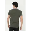 Erkek Yakalı Slim Fit Baskılı T-Shirt - Haki Erkek Yakalı Slim Fit Baskılı T-Shirt - Haki