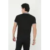 Erkek Yakalı Slim Fit Baskılı T-Shirt - Siyah Erkek Yakalı Slim Fit Baskılı T-Shirt - Siyah