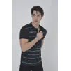Erkek Yakalı Slim Fit Pike Çizgili T-Shirt - Siyah Erkek Yakalı Slim Fit Pike Çizgili T-Shirt - Siyah