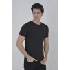 Erkek Yandan Fermuarli Slim fit T-shirt - Siyah Erkek Yandan Fermuarli Slim fit T-shirt - Siyah