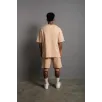 Erkek Alev Baskılı İkili Şortlu Takım - Bej