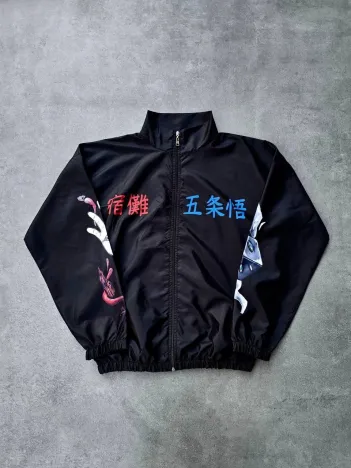 Fermuarlı Dijital Baskılı Rüzgarlık - Siyah Fermuarlı Dijital Baskılı Rüzgarlık - Siyah