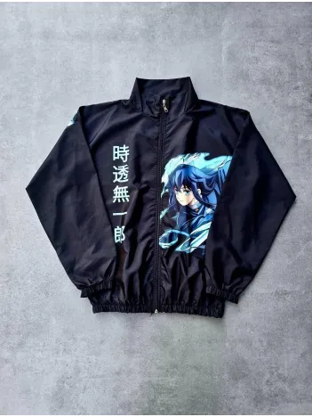 Fermuarlı Dijital Baskılı Rüzgarlık - Siyah Fermuarlı Dijital Baskılı Rüzgarlık - Siyah