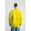 Geniş V yaka Kol Ribana Detaylı SweatShirt - Sarı