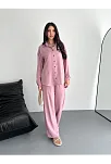 Gömlek Pantolon İkili Takım - Toz Pembe