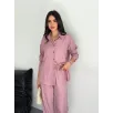 Gömlek Pantolon ikili Takım - Toz Pembe