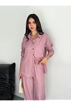 Gömlek Pantolon İkili Takım - Toz Pembe