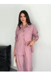 Gömlek Pantolon İkili Takım - Toz Pembe Gömlek Pantolon İkili Takım - Toz Pembe
