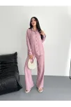 Gömlek Pantolon İkili Takım - Toz Pembe Gömlek Pantolon İkili Takım - Toz Pembe