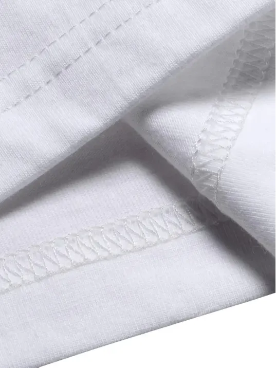 Geniş Kesim Pamuklu Tişört - "GANDHI The Project" Baskılı, Beyaz, Rahat Kesim, Kısa Kollu, Günlük Kıyafet, Her Gün Giyilebilecek Tişört- Beyaz