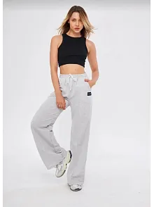 İki İplik Bol Paça Eşofman Pantalon - Gri