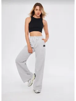 İki İplik Bol Paça Eşofman Pantalon - Gri