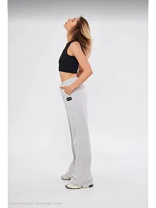 İki İplik Bol Paça Eşofman Pantalon - Gri