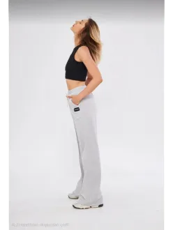 İki İplik Bol Paça Eşofman Pantalon - Gri